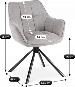 Szürke Forgószék PEONY 2