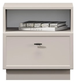 Lorini éjjeliszekrény 45 cm - kasmír / fekete T-bar fogantyú