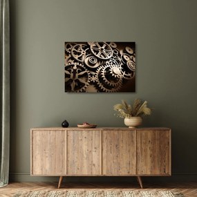 Kép - Óra alkatrészek (üvegen) (70x50 cm)