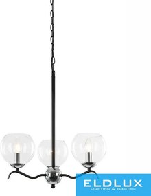 ELDLUX BLTULIP Csillár Fekete 3×E14 Max 40W