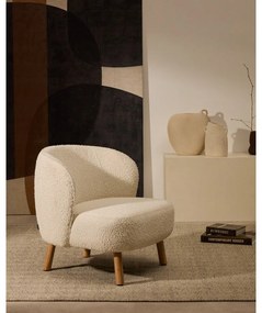 Krémszínű buklé fotel Ulit – Kave Home