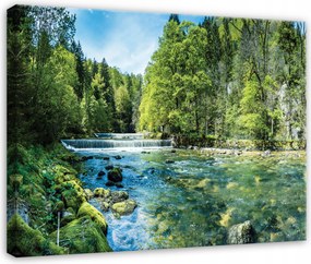 Vászonkép Erdő Folyó Természet Fák Tájkép Hálószoba Nappali Vászon 100x70