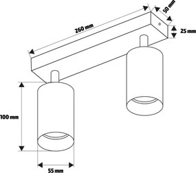 Brilagi - LED RGBW dimmelhető spotlámpa SELE MODERN 2xGU10/6,5W/230V Wi-Fi fekete
