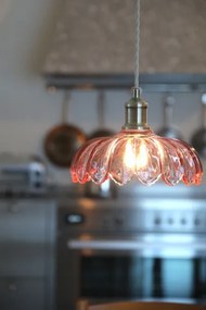 Markslöjd 109178 - KURAGE kábeles függőlámpa 1xE27/40W/230V sárgaréz/füstös rózsaszín