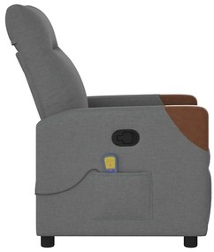 vidaXL Masszázs Fotel Sötétszürke 69 x 86 x 100 cm szövet