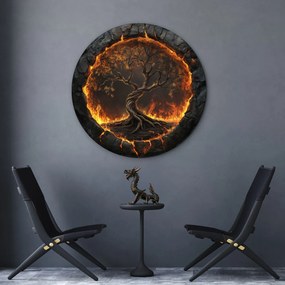 DUBLEZ | Fából készült életfa a falra - Volcanic