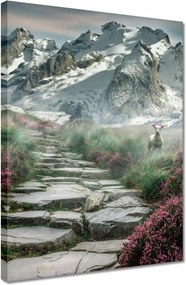 Vászonkép 30x40 Hegyi kilátás Tájkép Köd