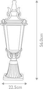 Elstead Lighting BALTIMORE BT3-M Állólámpa 1x60W/E27 IP44