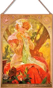Alfons Mucha - Sarah Bernhardt Publicité üvegkép, falikép
