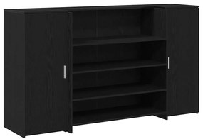 vidaXL recepciós pult fekete tölgyszínű 180x50x103,5 cm szerelt fa