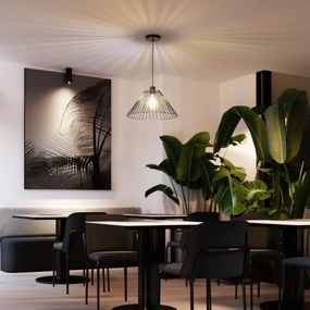 Brilagi - LED függeszték zsinóron CERIA WIRE 1xE27/40W/230V átmérő 45 cm fekete