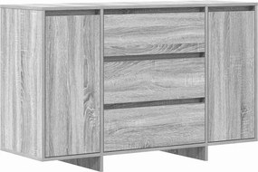 vidaXL Széf fiókkal Szürke Sonoma 120 x 41 x 75 cm Faanyag