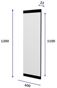 Azus Black tükör 40 x 120 cm