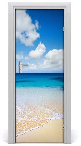 Fotótapéta ajtóra trópusi tengerpart 75x205 cm