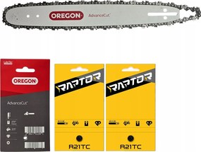 2x Lánc Raptor Vezetősín Nac CST52-45-01AC 38cm .0325" 1,5mm