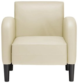 krém műbőr kanapé szék karfával 54 cm
