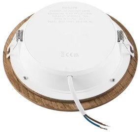 LED mennyezeti lámpa WOODY SPOT LED/16,5W/230V 4000K dió, Ø18,5 cm