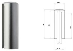 Otlav pánttakaró 3D 14 Matt króm műanyag