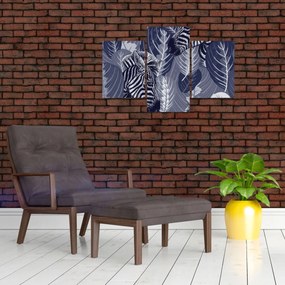 Kép - Kék zebrák (90x60 cm)