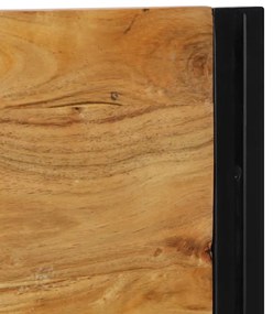 tömör fa akác és vas fejtámla 140 cm