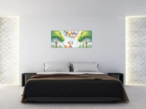 Kép – Boldog róka (120x50 cm)