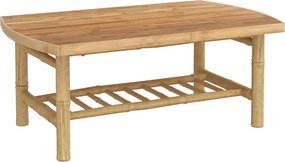 vidaXL bambusz kerti dohányzóasztal 90 x 55 x 37 cm