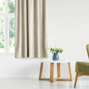 Bézs bársony dimout (részleges sötétítő) függöny 140x270 cm Eyelets – Restilo