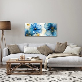 Kép - Virágos, tusfestmény (120x50 cm)