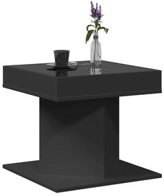 Fekete szerelt fa dohányzóasztal 50 x 50 x 45 cm