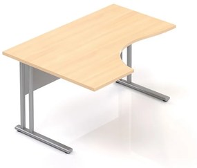 Visio LUX ergonomikus asztal 136 x 100 cm, bal, tölgy