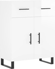vidaXL magasfényű fehér szerelt fa tálalószekrény 69,5 x 34 x 90 cm