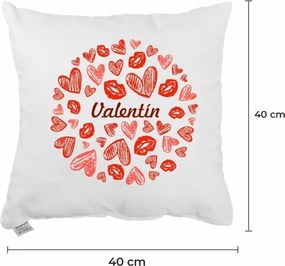 Dekoratív párna Valentin 40x40 cm EMI