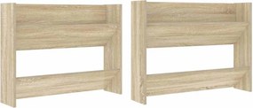 vidaXL 2 db sonoma-tölgyszínű fali cipősszekrény 80 x 18 x 60 cm