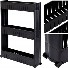 Fürdőszobai Polc Állvány 3 Polcos Szekrény Konyhai Polc Fürdőszoba Gurulós