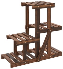 tömör fenyőfa virágtartó állvány 58 x 25 x 51 cm