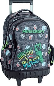Minecraft Metro Art gurulós iskolatáska, táska 46 cm