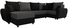 U alakú sarokkanapé Fleur Long (fekete + szürke) (J). 1057088