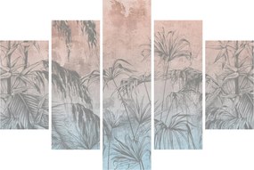 Kép - Trópusi növények a falon (150x105 cm)
