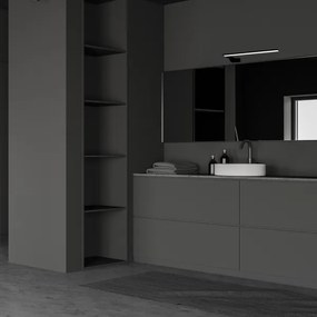 LED fürdőszobai fali lámpatest SHINE LED/11W/230V 45 cm IP44 fekete