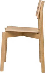Natúr színű rakásolható étkezőszék tölgyfa dekorral Wem – noo.ma