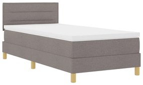 Box Spring Ágy Matraccal Taupe 90x190 cm Szövet