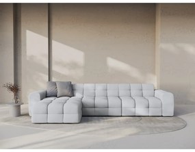 Világosszürke sarokkanapé (bal oldali-heverő résszel) Kendal – Micadoni