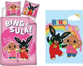 Bing gyerek, ovis ágyneműhuzat és polár takaró szett (Sula)