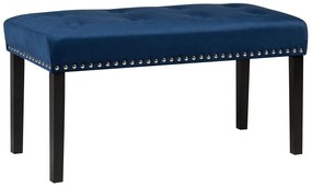 Kék bársony ülőpad 102 x 51 cm YORKTON Beliani