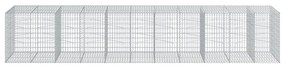 horganyzott vas gabion kosár fedéllel 550 x 100 x 100 cm