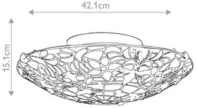 Elstead QZ-KAMI-F - Tiffany KAMI mennyezeti lámpa 2xE27/60W/230V