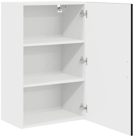 Fali konyhaszekrény polcokkal Fekete 50 x 31 x 80 cm Faanyag