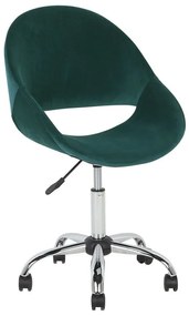 Smaragdzöld bársony irodai szék SELMA Beliani