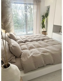 Bézs kétszemélyes muszlin ágyneműhuzat 200x200 cm Plain Muslin – Butter Kings