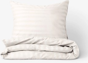 Goldea damaszt ágyneműhuzat - krémszínű csíkos 140 x 200 és 70 x 90 cm